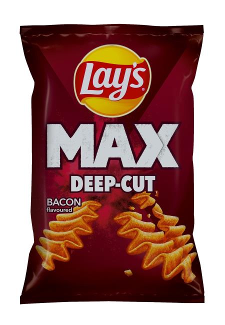 Lay´s Zemiakové Lupienky Max Deep Cut s príchuťou Bacon 120 g              - Klas