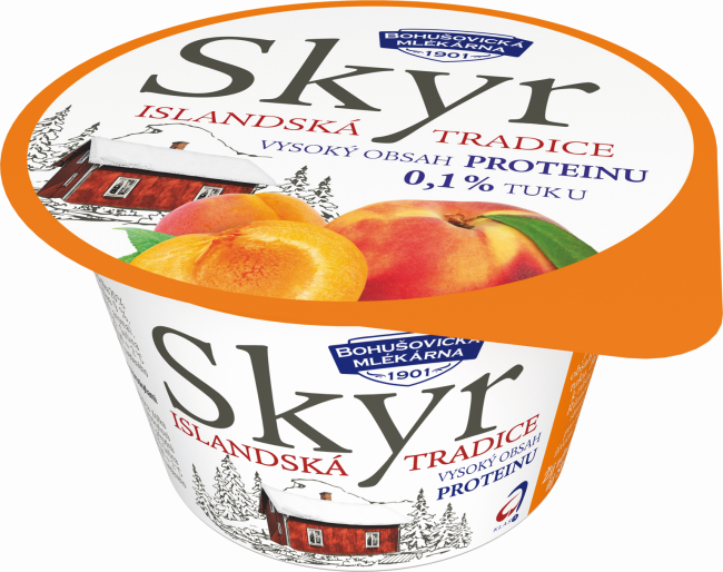 Skyr jogurt 0% broskyňa-marhuľa 130g - Klas