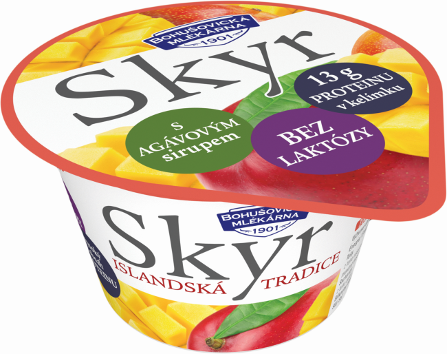 Skyr jogurt 0% mango s agávovým sirup bezlaktózový 130g - Klas