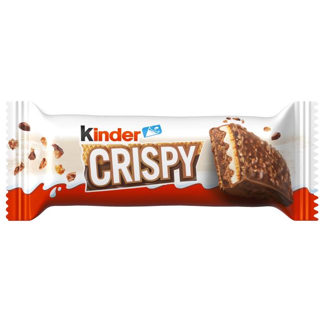 Kinder Crispy chrumkavá oblátka s kakaovou náplňou v čokoláde 34 g - Klas