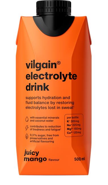 Vilgain Electrolyte Drink šťavnaté mango 500 ml - Klas