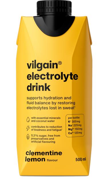 Vilgain Electrolyte Drink mandarínka s citrónom 500 ml - Klas
