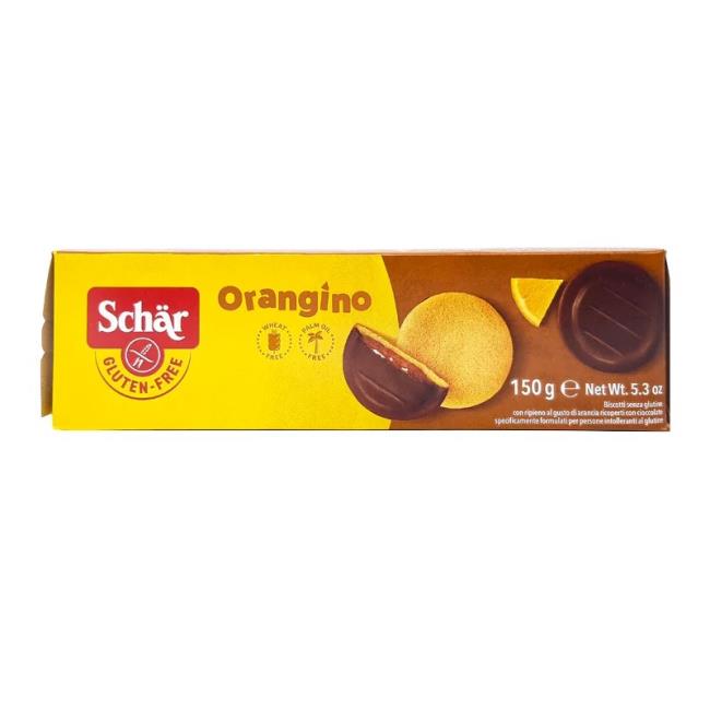 Schär ORANGINO polomáčané piškóty s pomarančovým želé 150g - Klas