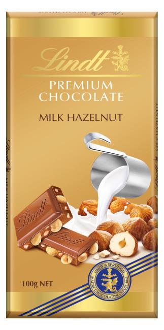 Lindt Gold Premium Chocolate mliečna čokoláda s lieskovým orechom 100 g - Klas