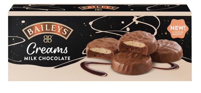 Baileys sušienky kakaové s likérovým krémom celomáčané v mliečnej čokoláde 128 g - Klas