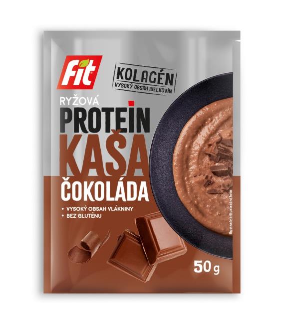 Fit Kaša ryžová Protein Čokoláda s kolagénom 50 g - Klas