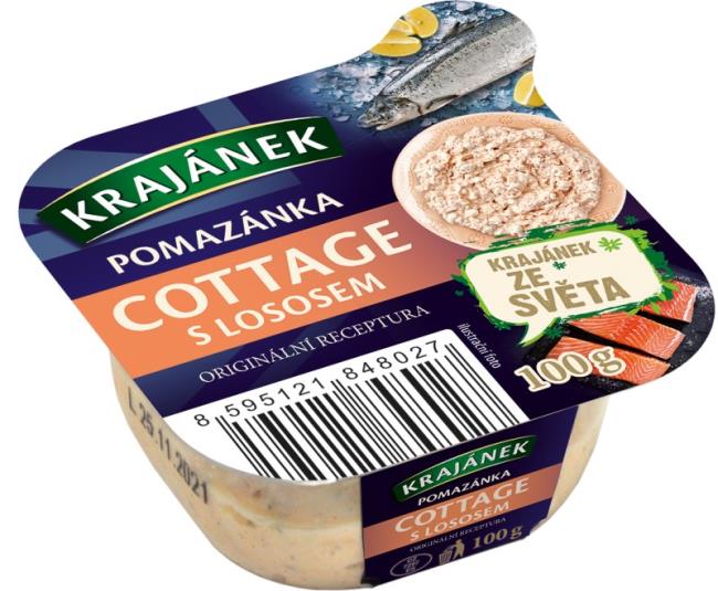 Krajánek cottage pomazánka s lososom 100g - Klas